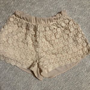 Crocheted front Shorts